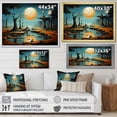 thumbnail image 4 of Designart "Surreal Persistence Dali's Art III" Landscapes Framed Wall Art Decor - Traditional Blue Surrealism Landscape Hallway Framed Wall Art Decor, 4 of 6