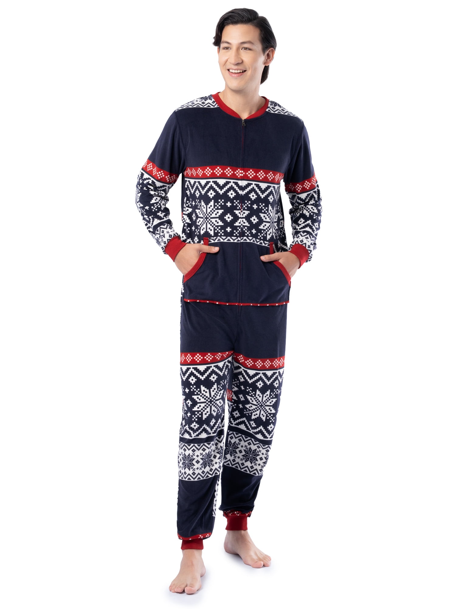 Fruit of the Loom Men's Solid & Printed Pajama Union Suit, Sizes S-5XL