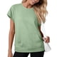 thumbnail image 1 of Camiseta Negra de Manga Larga de Manga Corta de la Mujer Batwing con Bolsillo de Canguro, Top Casual de Lana Suave para el Salón Y el Uso Diario, 1 of 6