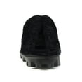 thumbnail image 4 of CLPP'LI Womens Slip on Faux Fur Warm Winter Mules Fluffy Suede Comfy Slippers - Black - 8, 4 of 5