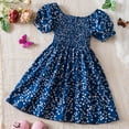 thumbnail image 4 of Gubotare Tween Dress Toddler Baby Girl Summer Dress Ruffle Sleeve Kids Beach Dresses Size 1-2T (Navy,1-2 Years), 4 of 8