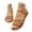 Brown, variant on Fiaer Women's Gladiator Flat Sandals Summer Comfort Round Open Toe on Strap Thong Beach Shoes Brown 9.5