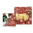 thumbnail image 4 of Farmhouse Christmas Dinner Beverage Guest Napkins  Cow Pattern Joy to the Farm, 4 of 5