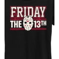 thumbnail image 3 of Friday The 13Th - Collegiate Jason Mask - Women's Short Sleeve Graphic T-Shirt, 3 of 5