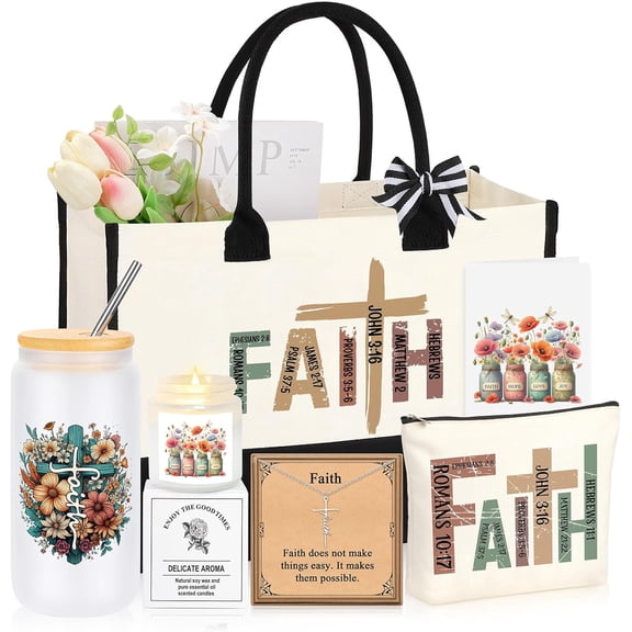 Christian Gifts for Women Faith, Christmas Religious Birthday Gifts Basket | Mothers Day Ideas Gifts for Mom Grandma Sister Daughter Best Friend Teachers Coworkers
