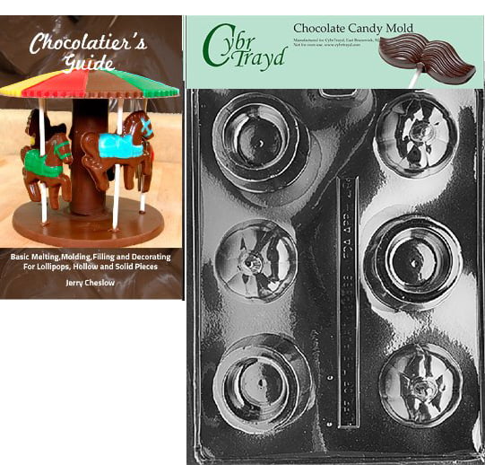CybrtraydCasket Pretzel Pop Halloween Chocolate Candy Mold with Chocolatiers Guide 