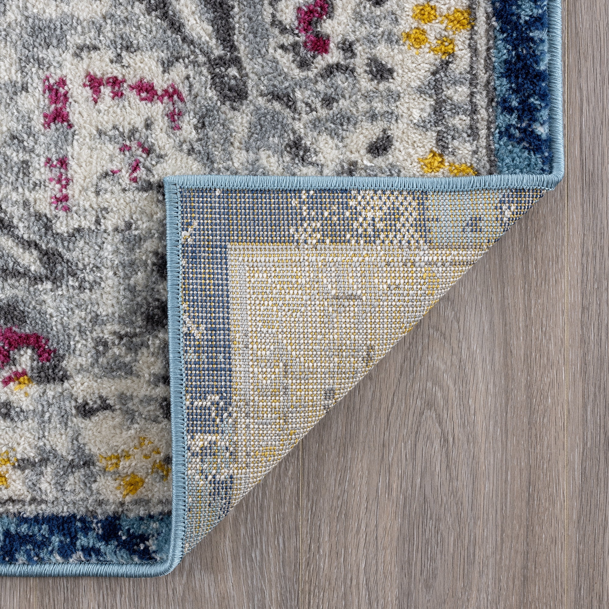2x8 Modern Blue Runner Rugs for Hallway | Indoor Entry, Entryway, Walkway or Kitchen Rug 2'3'' x 7'3''
