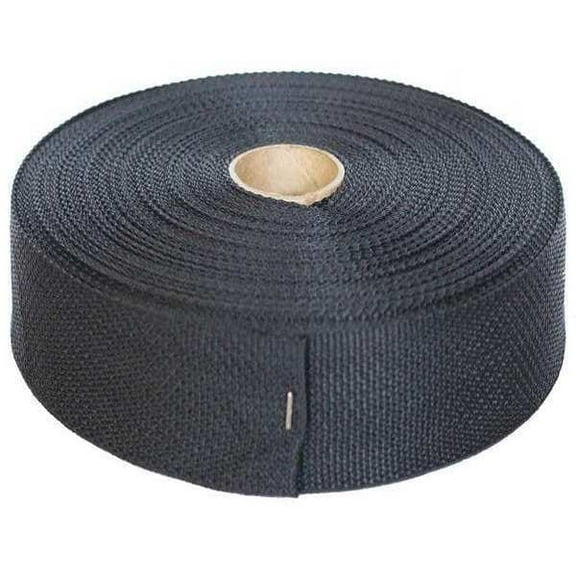 Bulk-Strap Webbing,Polypropylene,1 1/2" W,Black P15102BK