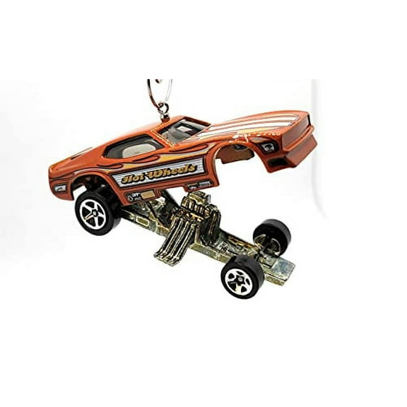 Christmas Ornament for 1971 Ford Mustang Funny Car Orange