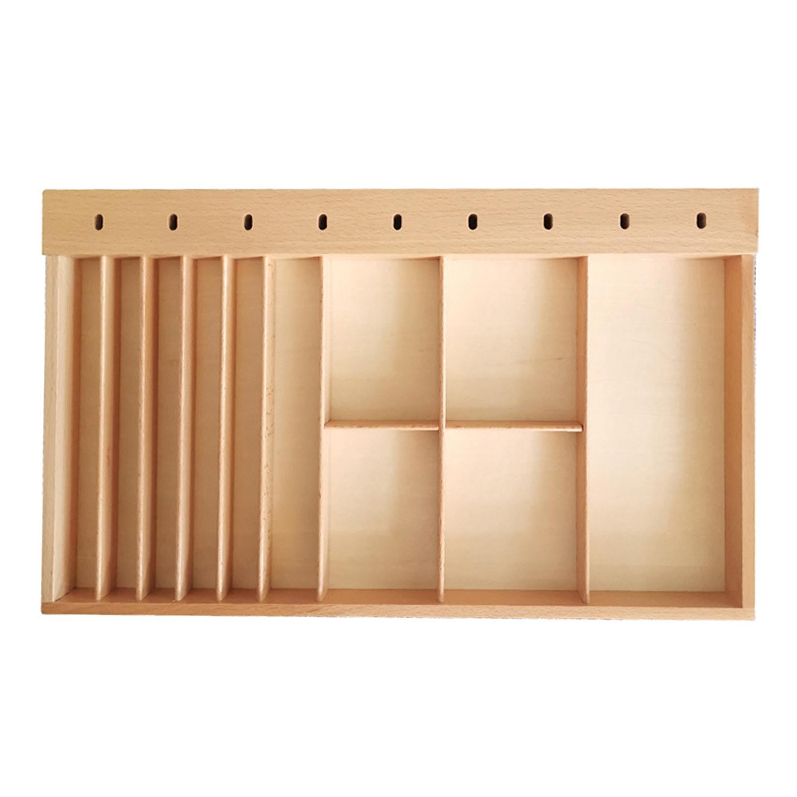 LeeQinersw Teaching Aid Box Montessori Tray Paper Crafts Storage Box Rectangular for Small
