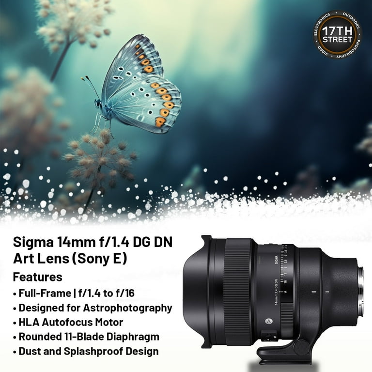 Sigma 14mm DG DN Art Lens for Sony E-mount Wide-Angle with