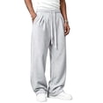 thumbnail image 5 of SRZYMJ Mens Lightweight Baggy Sweatpants Wide Leg Casual Workout Pants, 5 of 9