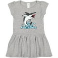 thumbnail image 3 of Inktastic Great White Shark Jumping Girls Toddler Dress, 3 of 5