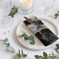 thumbnail image 3 of Cloth Napkins Set of 6 - 20x20 Inches, Black Grey Marble Washable Reusable Table Napkins, Modern Gradient Abstract Aesthetic Soft & Absortbent Dining Napkin for Party Wedding Hotel Restaurant, 3 of 8