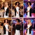 thumbnail image 2 of Soft Chiffon Scarfs Shawls and Wraps for Evening Dresses Wedding Shawl Wraps Bridal Scarve for Women, Black, 2 of 6