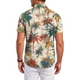 thumbnail image 4 of QHRMKOG Mens Shirt Relaxed Fit Tropical Print Short Sleeve Hawaiian Shirt Light Holiday Button Down Beach Shirt Summer Casual Tops Red 4XL, 4 of 6