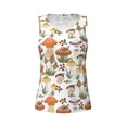 thumbnail image 4 of Xecao Mushrooms print women's scoop neck, loose-fit workout tank tops for the gym., 4 of 9