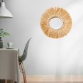 thumbnail image 1 of Espejo de paja tejido grande 40cm Espejo colgante de pared Espejo colgante natural Decoración tejida Decoración de pared Boho para decoraciones de Espejo completo Baoblaze espejo de pared, 1 of 8