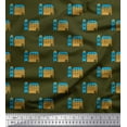 thumbnail image 1 of Soimoi Rayon Fabric House Architectural Print Fabric by the Yard 56 Inch Wide, 1 of 5