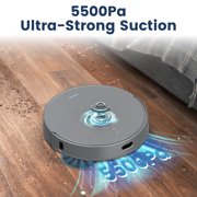 AIRROBO T25+ Robot Vacuum & Mops - Self-Empty, 75-Day Hands-Free, 5500Pa Suction, Ultrasonic Carpet Detection, 180min Runtime