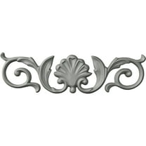Ekena Millwork 11"W x 3 1/8"H x 1/2"P Gerald Center with Scrolls Onlay