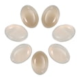 thumbnail image 1 of Plano Ovalado Piedra, Ovalado Ágata Cuentas 14mm x 10mm Plano Espalda Cristal Piedra Cuentas para Joyería Fabricación DIY Foto Marco Hogar Decoración 7uds, Transparente Gris, 1 of 7