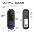 thumbnail image 7 of Wireless Doorbell Camera with Rechargeable Battery, 1080P Resolution, 2-Way Audio, Night Vision, AI Human Detection, Cloud Storage, 2.4G WiFi( No Receiver), 7 of 7