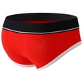 thumbnail image 4 of Sexy Panties for Men Low Rise Stretchy Slim Fit Lingerie Support Pouch Hollow Out Exotic Breathable Underwear Nightwear, 4 of 4
