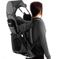 thumbnail image 1 of Mochila portabebés para senderismo: cómodo sistema de portabebés para niños pequeños/bebés con almohadilla para cambiar pañales, bolsillo aislado + capota para lluvia y sol para proteger a su hijo, 1 of 5