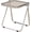 Grey, variant on 16.2"×14.1" Acrylic Folding Side Table, Portable Lightweight End Table, Sturdy Metal Frame and No Assembly Required, Space-Saving Design for Living Room, Bedroom and Small Room, Tawny