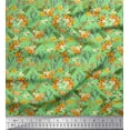 thumbnail image 1 of Soimoi Georgette Viscose Fabric Cactus,Leaves & Tropical Flower Floral Print Fabric by The Yard 42 Inch Wide, 1 of 1