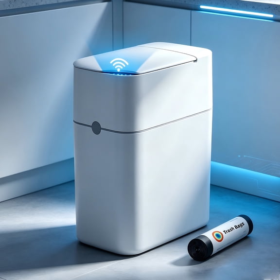 Maoface 3.5 Gallon Smart Motion Sensor Trash Can with Lid, Automatic Touchless Bathroom Trash Can, Slim Waterproof Garbage Bin for Bathroom, Bedroom, Kitchen