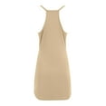 thumbnail image 6 of vigerkar Womens Summer Sleeveless A-Line Mini Dress 2025 Sexy Backless Spaghetti Strap Party Club Dresses Beige, L, 6 of 6
