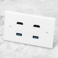 thumbnail image 2 of ABS USB Wall Panel,  USB Plate 2 USB Buckle USB Wall Plate, For Kitchen Coffee Shop Office Building Home Decoration, 2 of 8