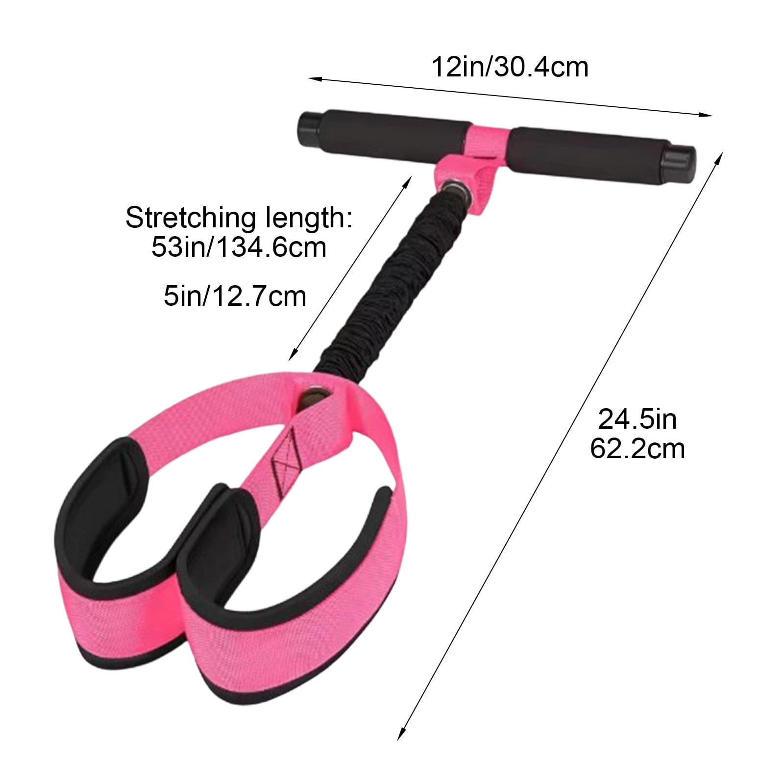 Durable Pedal Resistance Band with Handle, Fabric Foot Pedal, Sit Up Exercise Equipment for Abdomen, Waist, Arm, Core/ABS, Leg, Physical Therapy