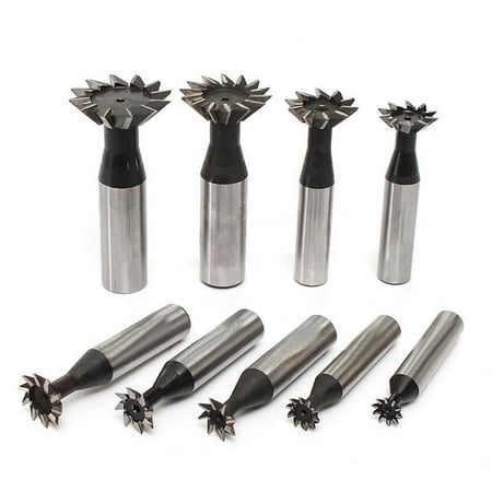 

SENRISE HSS Dovetail Slot Cutter For Milling Dovetails Milling Angle 45°/60° Silver Black 18mm