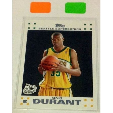 Kevin Durant Autographed Basketball - 2007 #2 Kevin Durant ROOKIE CARD MINT in Ultra Pro One Touch Magnetic Holder Oklahoma City- MVP??, By Topps Ship from US