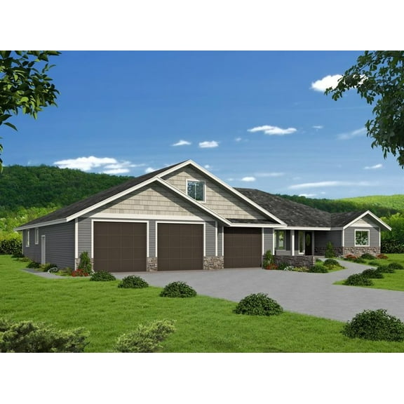 001-3404: Northwest Craftsman 4 Bed, 3 Bath Luxury Home Plan, 3179 Sq Ft: Full Blueprints with License to Build by Home Plan Marketplace - Lesuto
