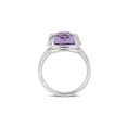thumbnail image 4 of Gem & Harmony 7.80 Carat (Ctw) Amethyst & White Topaz Ring in Sterling Silver for Women, 4 of 6