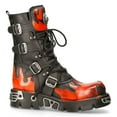 thumbnail image 3 of New Rock 591-S1 Black/Red Gothic Leather Flame Boots 41, 3 of 8