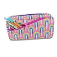thumbnail image 2 of Pen + Gear 2 Zip Rainbow Pencil Pouch in White with Multi-colour Design, 2 of 5