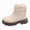 A65-Beige, variant on Children Lace Ankle Boots Little Girls Soft Soled Boots Winter Casual Shoes