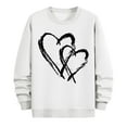 thumbnail image 4 of WREESH Oversized Sweatshirt for Men Crewneck Sweatshirts Loose Casual Heart Graphic Pullover Tops Spring Valentine's Shirt White, 4 of 6