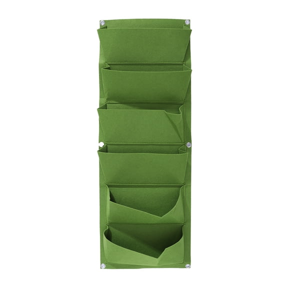 Tineasur Green Vertical Garden Planter Felt Wall Mounted Planting Pouch with Automatic Water Drainage