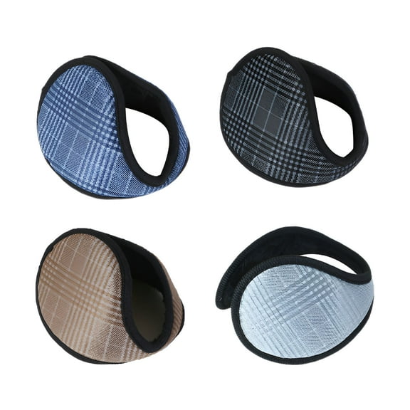 GJX 4Pcs Ear Muffs for Winter Windproof Ear Cover Behind the Head Women Men's Ear Muffs Unisex Foldable Earmuffs Ear Warmers for Outdoor Sports