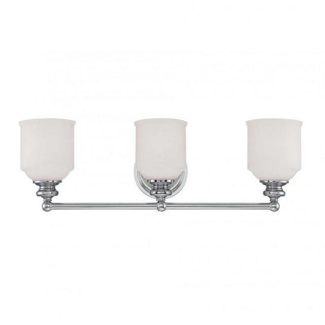 Pemberly Row Barre de Bain Légère 3 en Chrome Poli