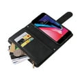 thumbnail image 4 of Case for iPhone 8 Plus/7 Plus Cover Zipper Pocket Wallet Case Magnetic Protective - Black, 4 of 5