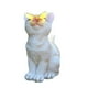 thumbnail image 2 of Estatua de gato de jardín, escultura de animal, luz solar, gatito de resina realista Blanco, 2 of 9