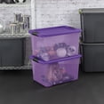 thumbnail image 4 of Sterilite Purple 64 Qt Latching Plastic Storage Box Container Tote (6 Pack), 4 of 6