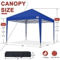 thumbnail image 7 of ABCCANOPY 10' x 10' Blue Outdoor Pop up Canopy Tent Camping Sun Shelter-Series, 7 of 7